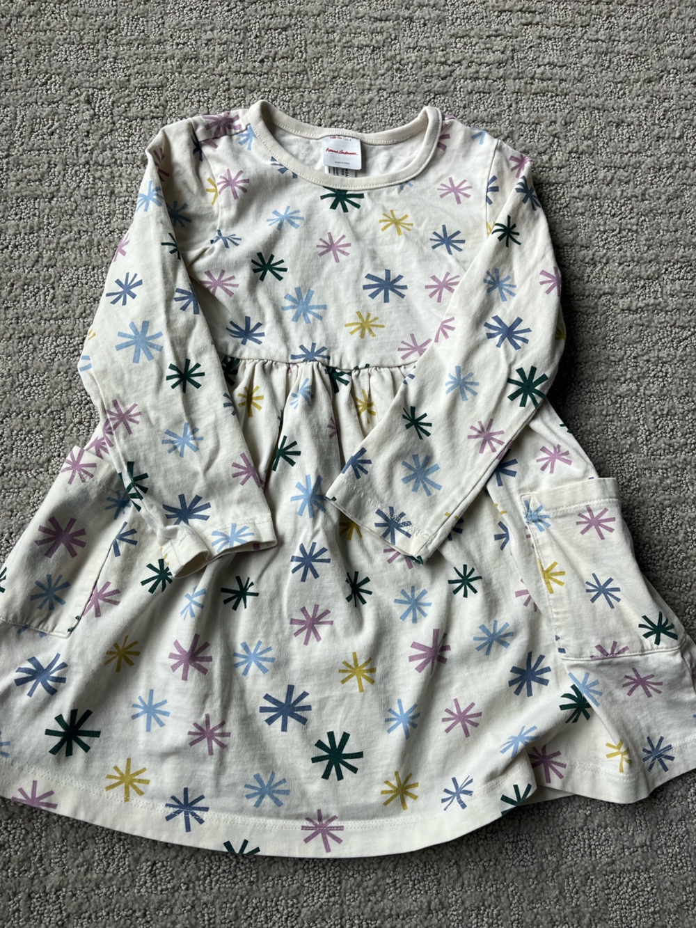 Hanna Andersson White Snowflake dress 110cm/US 4